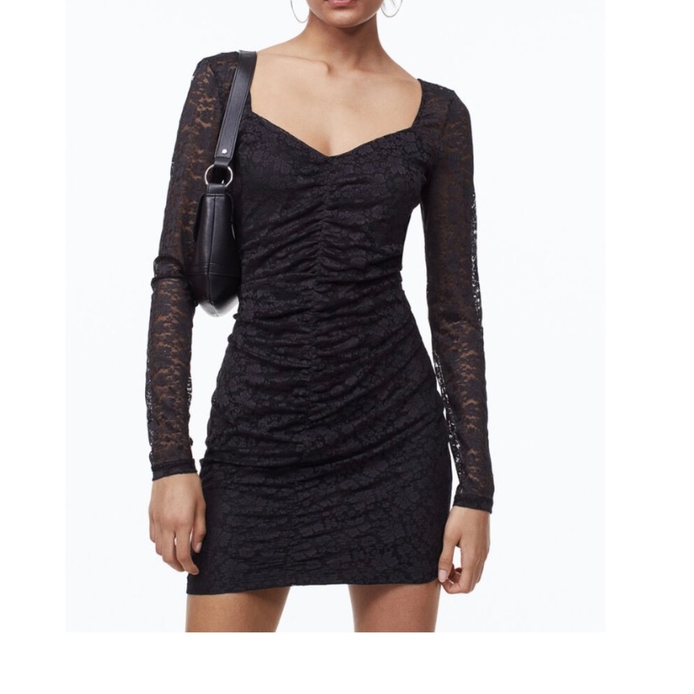 Divided Black Lace Dress/Size Large